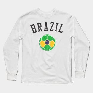 Brazil Soccer Team Heritage Flag Long Sleeve T-Shirt